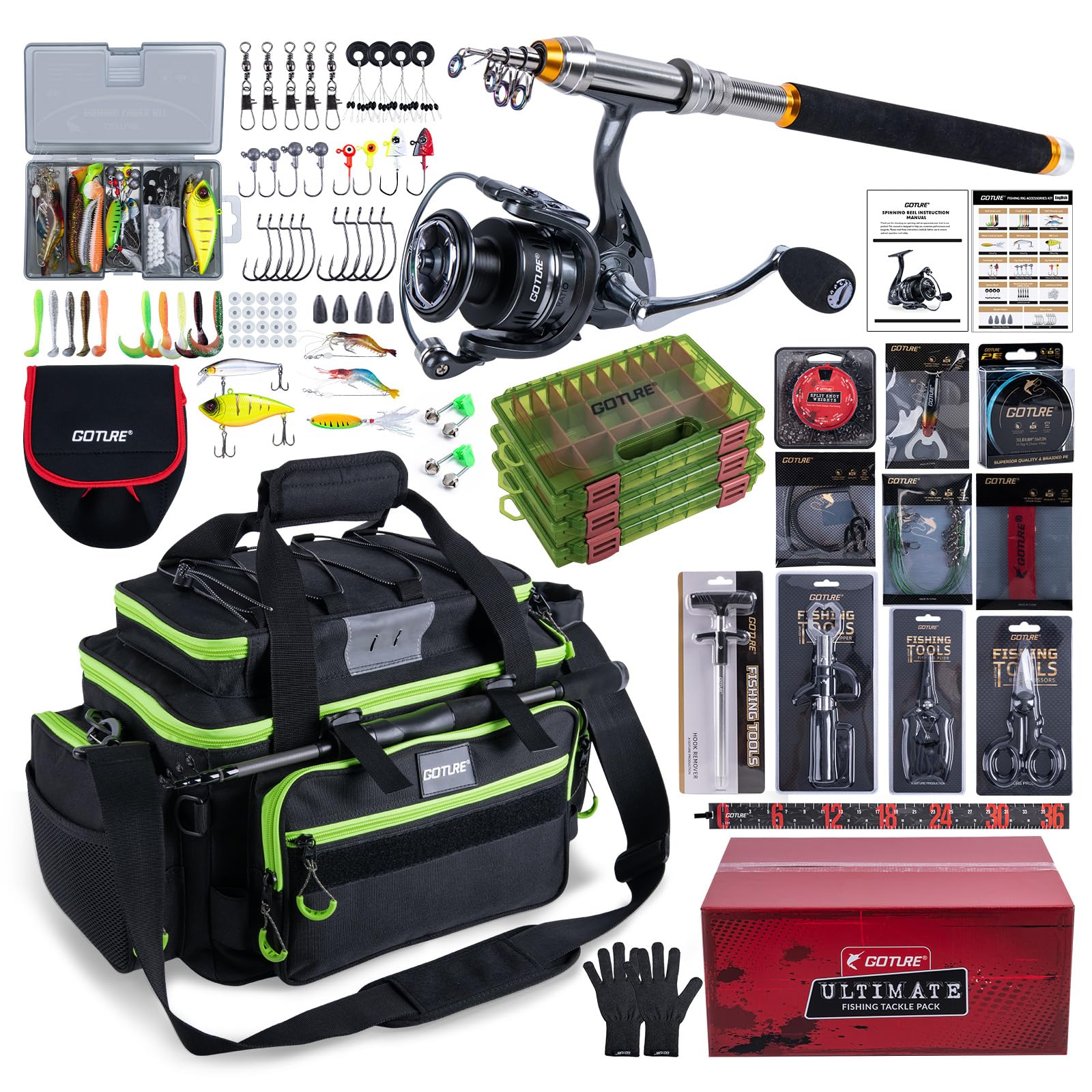 Goture Portable Travel Fishing - đánh giá và giá Reel Bag